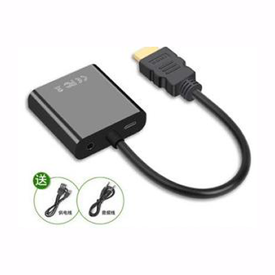 Convertidor Hdmi A Vga Laptop Pc A Tv Con Cable Coriente Y Sonido