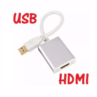 Convertidor Usb A Hdmi Laptop Pc Al Televisor Hd 3.0 Y 2.0