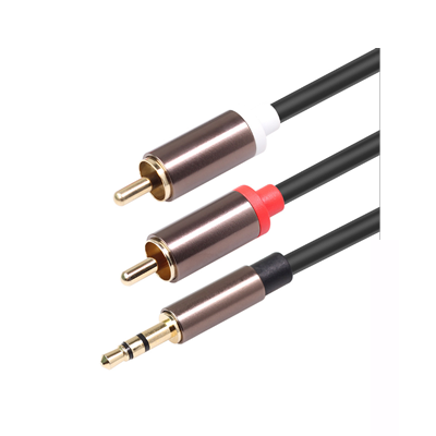 Cable Aux 3.5mm A 2 Rca 1m Aleacion De Aluminio