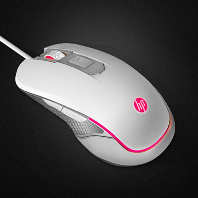 MOUSE GAMING HP ORIGINAL M200 CON LED- BLANCO